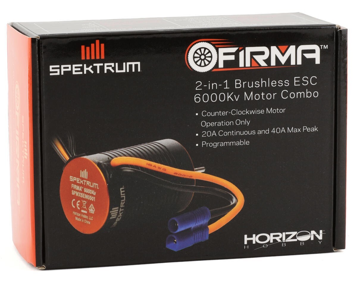 Spektrum Firma RC Car Truck Brushless Motor/ ESC 2-in-1 Combo 6000Kv SPMXSEM0501