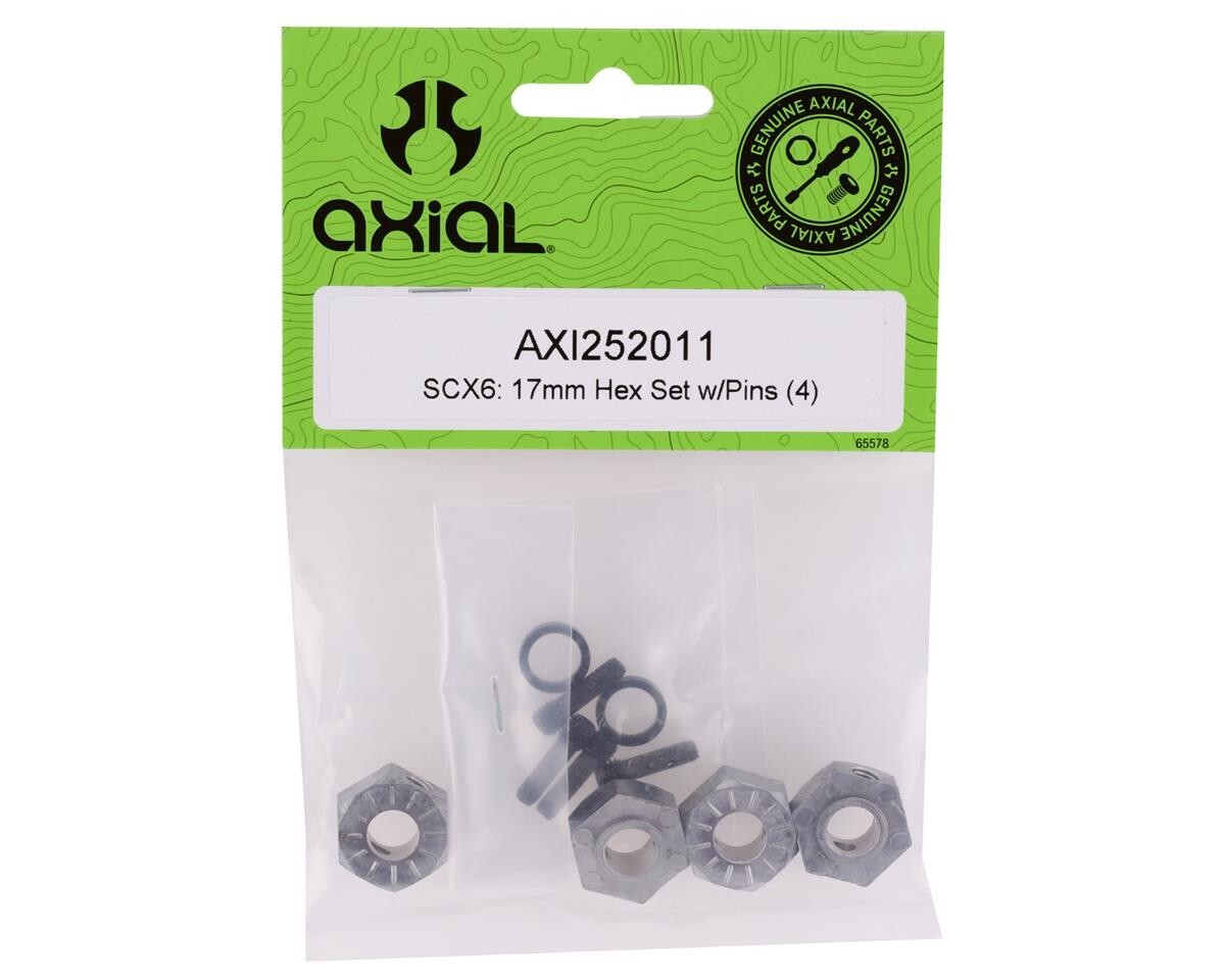 17mm Hex Set w/Pins (4) SCX6 Axial AXI252011 for Jeep JLU / Honcho 252011