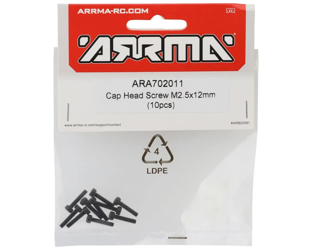 Arrma 702011 Cap Head Screw M2.5x12mm 10 pieces Granite Typhon Mojave GROM
