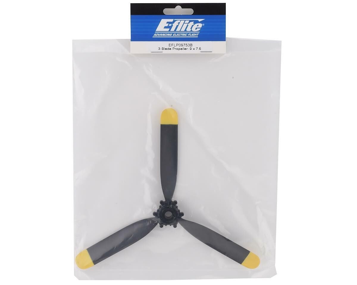 E-flite EFlite 9x7.5 Three 3 Blade Prop Propeller Corsair T-28 Trojan EFLP09753B