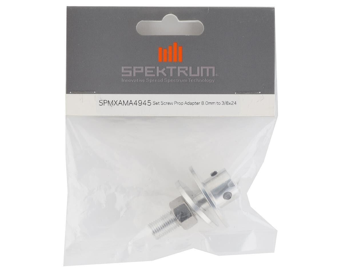 Spektrum RC 8mm Set Screw RC Motor Prop Adapter 3/8x24 Prop Shaft SPMXAMA4945