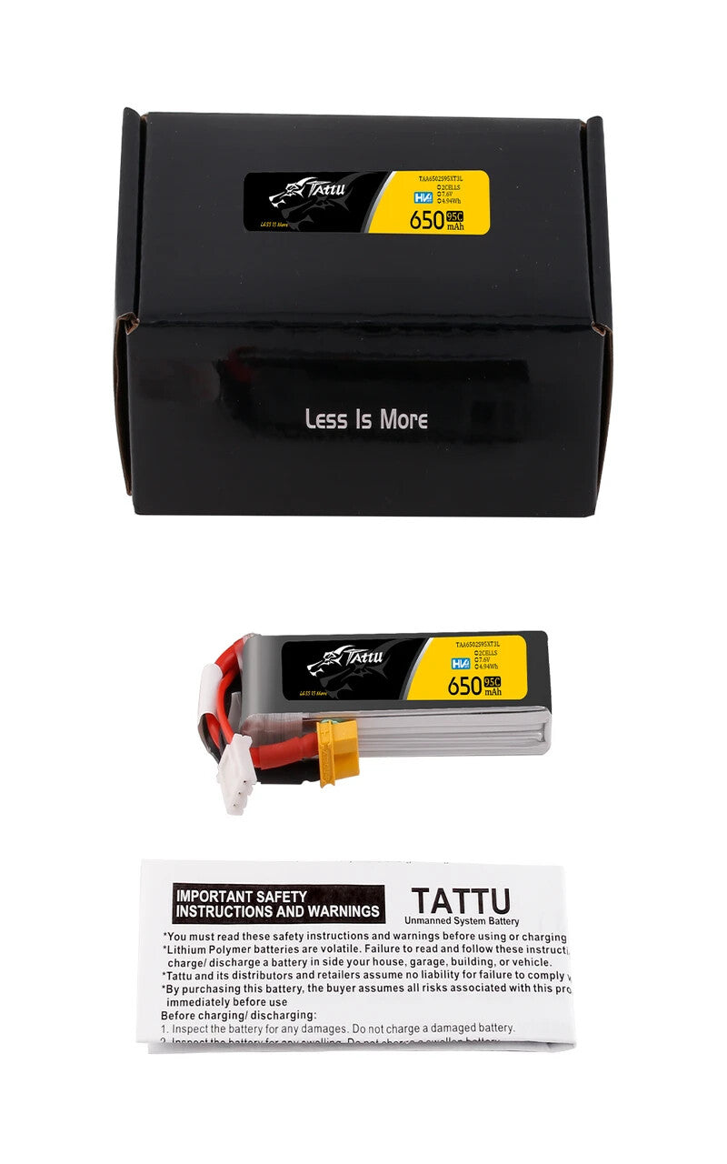 Tattu R-Line 500mAh 3.7V 95C 1S LiPo Accu