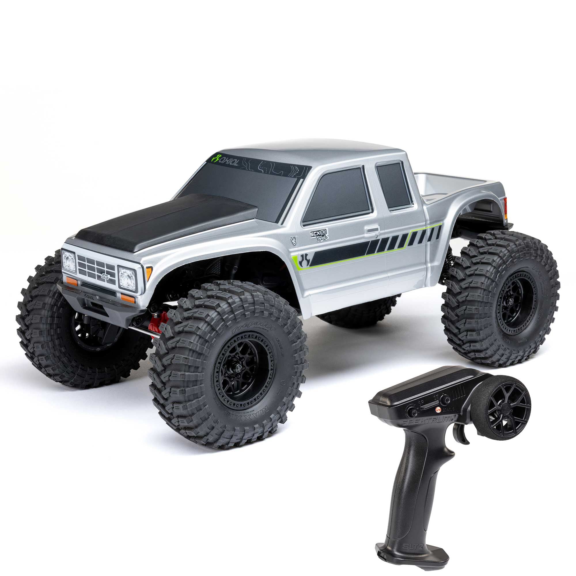 1/10 SCX10 III Coyote 4X4 RTR Brushed Rock Crawler, Silver – Big