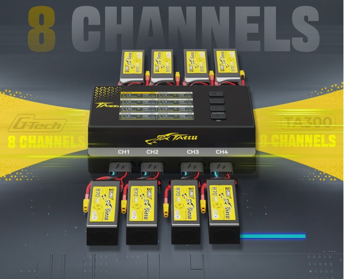 Tattu TA300 8 Channels Smart Charger with G-Tech