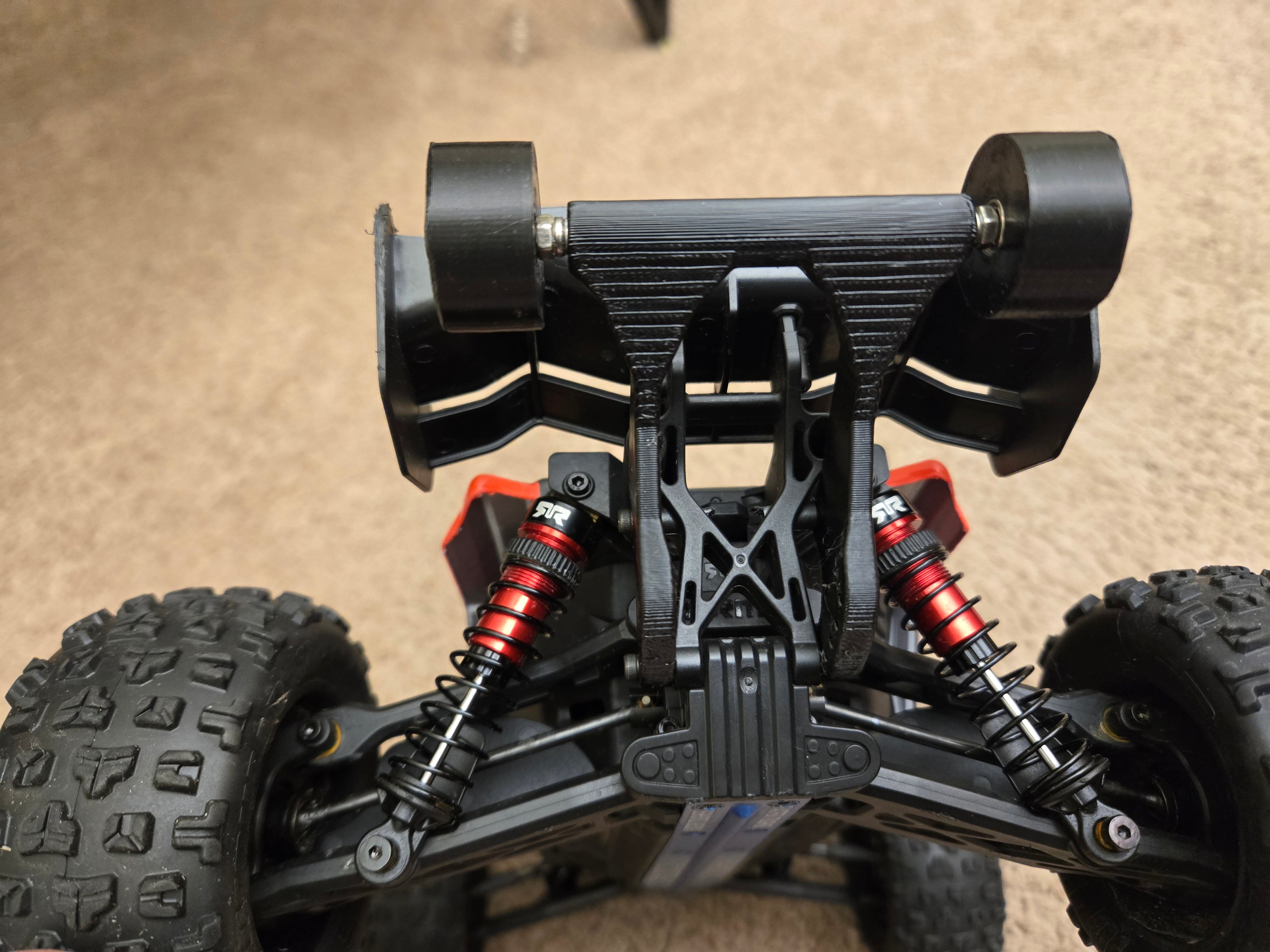3D Printed Super Tough Wheelie for Mini Kraton Stiff TPU Simple Installation