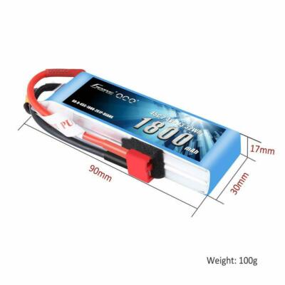 Gens ace 1800mAh 2S 45C 7.4V Lipo Battery Deans For RC Helicopter Plane Boat