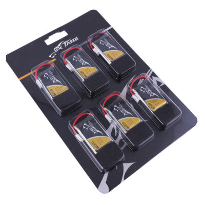 Tattu 25C 1S 3.7v 600mah RC Drone Airplane Lipo Battery Pack Molex Plug 6 Pack