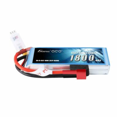 Gens ace 1800mAh 2S 45C 7.4V Lipo Battery Deans For RC Helicopter Plane Boat