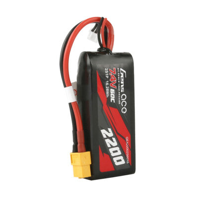 2x Gens Ace 60C 2S 7.4 V 2200mah Lipo Battery Pack With XT60 Plug : Traxxas 1/16
