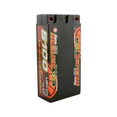 2x Gens Ace Redline Series 5100mAh 7.6V 130C 2S HardCase HV Shorty Lipo Battery