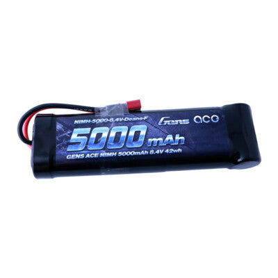 Gens ace NiMH Battery 5000mAh 8.4V 7 Cell Flat Deans Plug For RC Car Truck Hobby