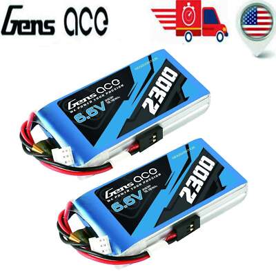 2x Gens Ace LiFe Futaba Tx Battery 4PK 4PX 4PM 4PV 7PX 7PXR 6.6V 2300mah