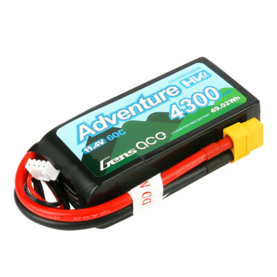 Gens Ace Adventure HV 4300mAh 11.4V 60C 3S Lipo RC Crawler Battery XT60 Plug 
