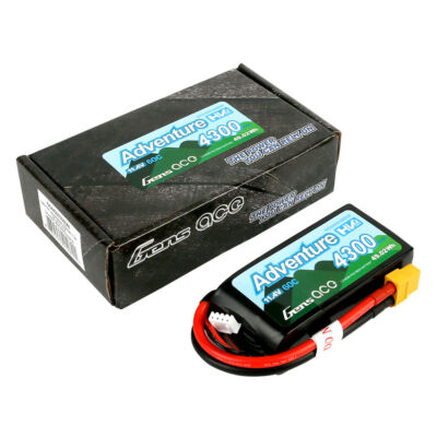 2x Gens Ace Adventure HV 4300mAh 11.4V 60C 3S Lipo RC Crawler Battery XT60 Plug 