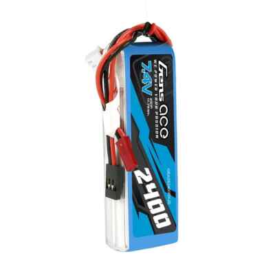 Gens Ace 2400mAh 7.4V 2S Receiver RX Lipo Battery Pack With JST-SYP Plug