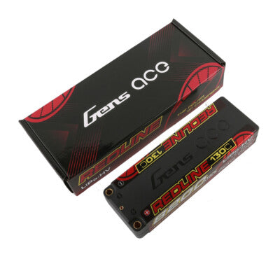 2x Gens Ace Redline Series 8200mAh 7.6V 130C 2S1P HardCase RC Truck Lipo Battery