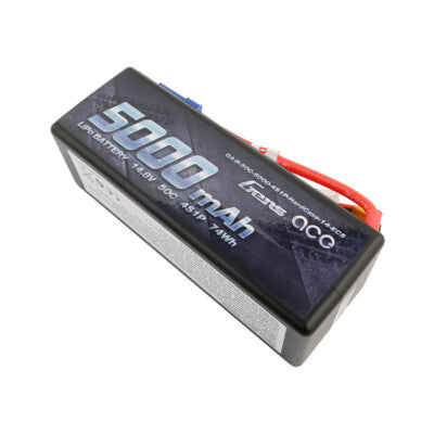 Gens Ace 5000mah 4S 14.8v 50C Lipo RC Hardcase Battery w/ EC5 Plug
