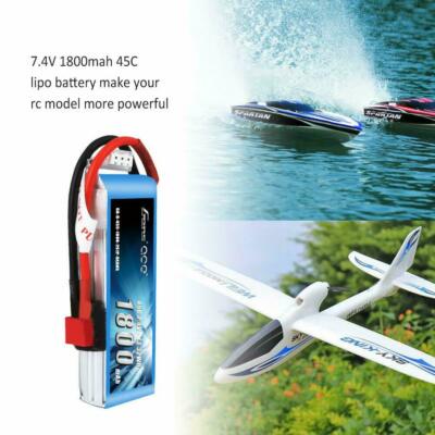 Gens ace 1800mAh 2S 45C 7.4V Lipo Battery Deans For RC Helicopter Plane Boat