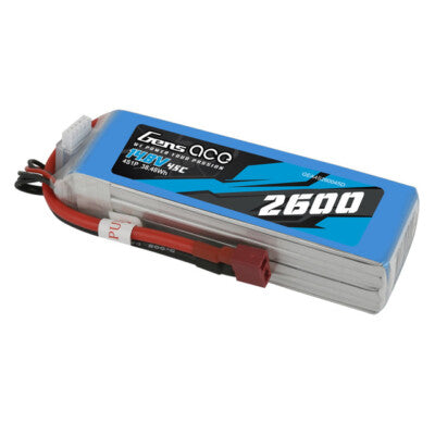 Gens Ace 2600mAh 45C 4S 14.8V Lipo RC Airplane Battery Pack With Deans Plug