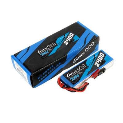 Gens Ace 2400mAh 7.4V 2S Receiver RX Lipo Battery Pack With JST-SYP Plug