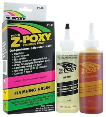Pacer Zap Z-Poxy Zpoxy Finishing Resin 12oz Epoxy Set for Fiberglass - Wood