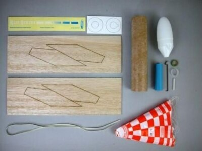 New Estes 1261 Baby Bertha Flying Model Rocket Kit Skill Level 2 EST1261