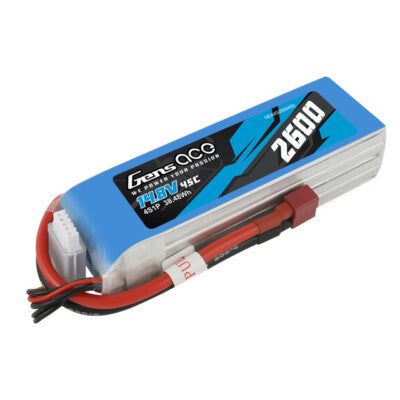 Gens Ace 2600mAh 45C 4S 14.8V Lipo RC Airplane Battery Pack With Deans Plug