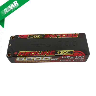 2x Gens Ace Redline 8200mAh 7.6V 130C 2S1P HardCase HV RC Truck Lipo Battery