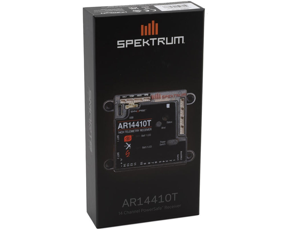 Spektrum RC AR14410T 14-Channel PowerSafe RC Telemetry Receiver SPMAR14410T