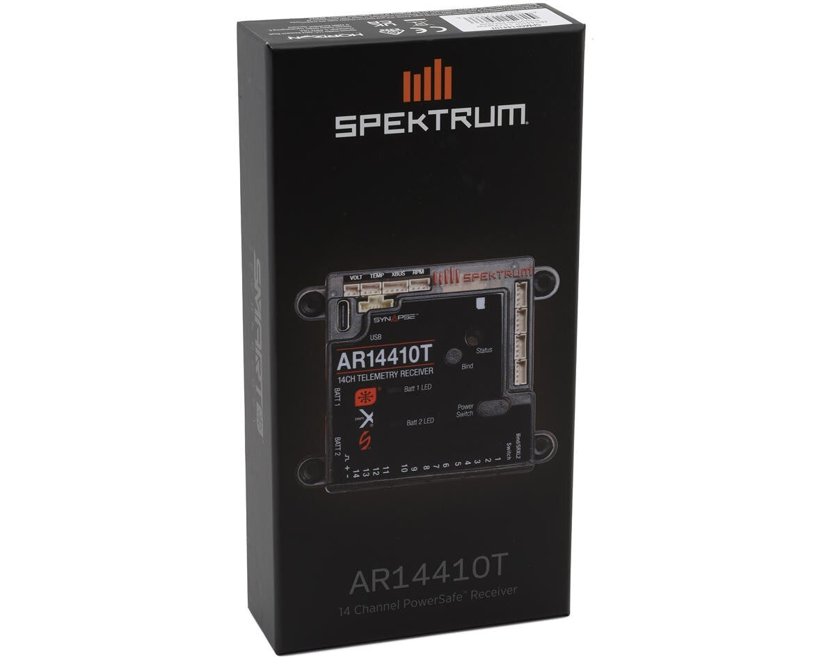 Spektrum RC AR14410T 14-Channel PowerSafe RC Telemetry Receiver SPMAR14410T