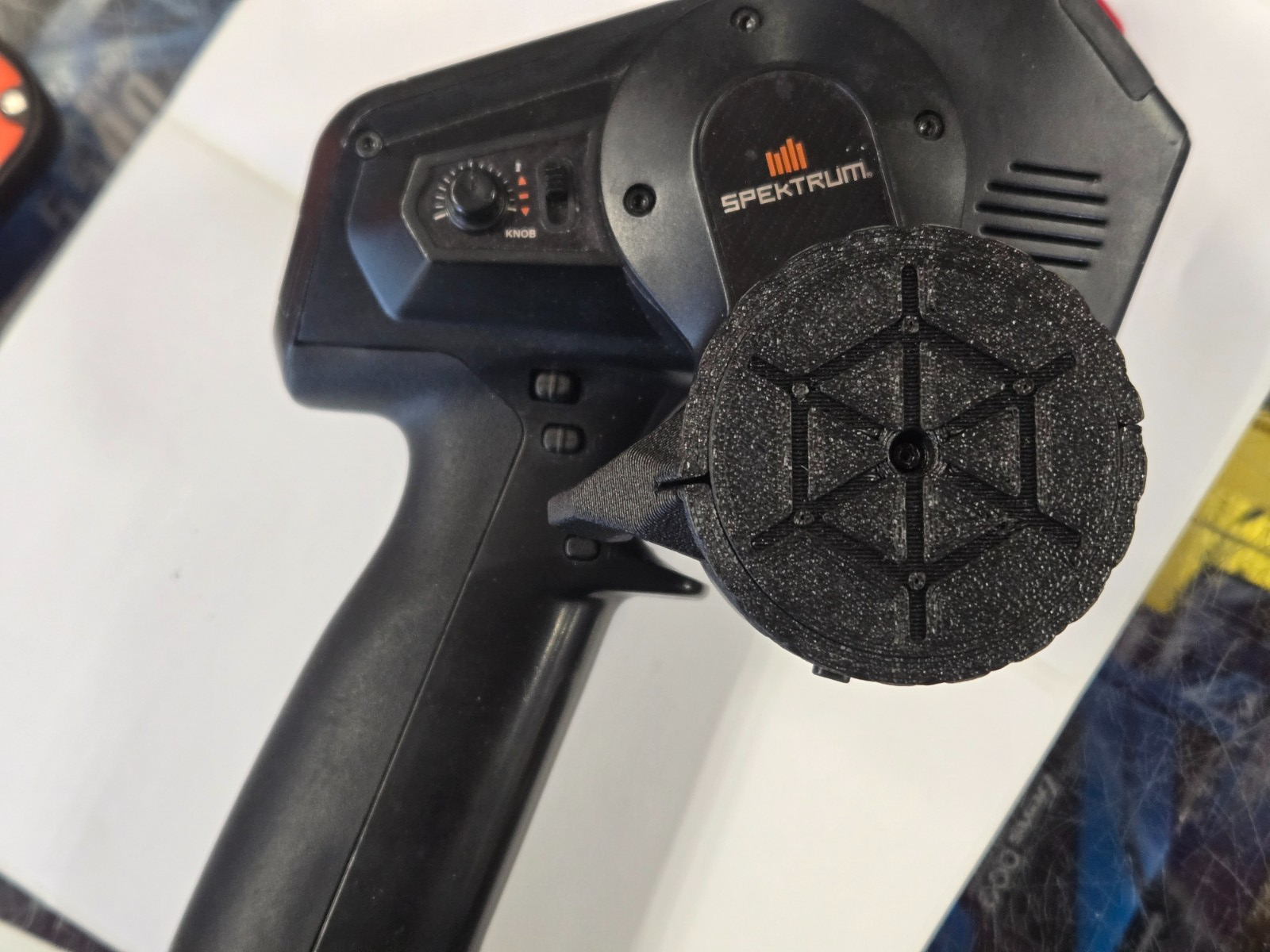 3D Printed Adjustable Thumb Wheel for Spektrum DX5 Pro
