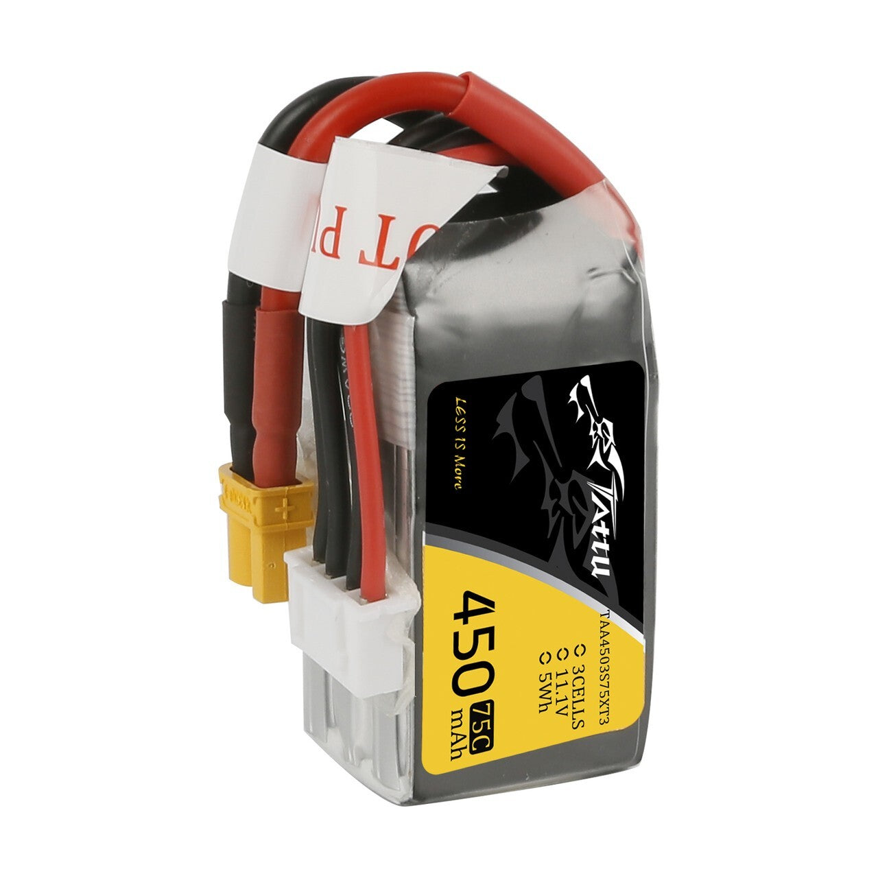 Tattu 3S 450mAh 75C 11.1V Lipo RC Airplane / Drone Battery Pack with XT30 Plug