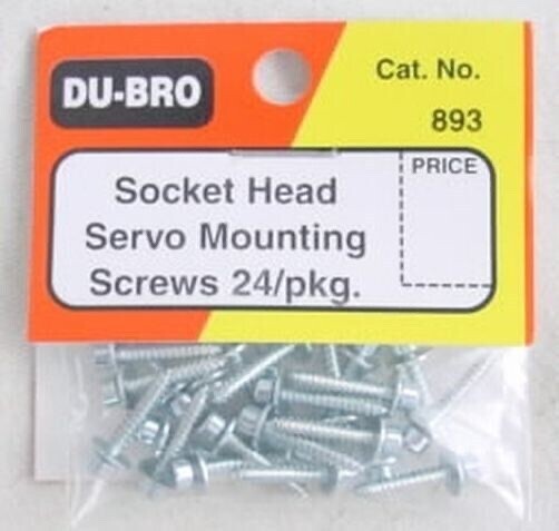 DuBro RC Model Airplane Servo Socket Head Self Tapping Mounting Screws DUB893