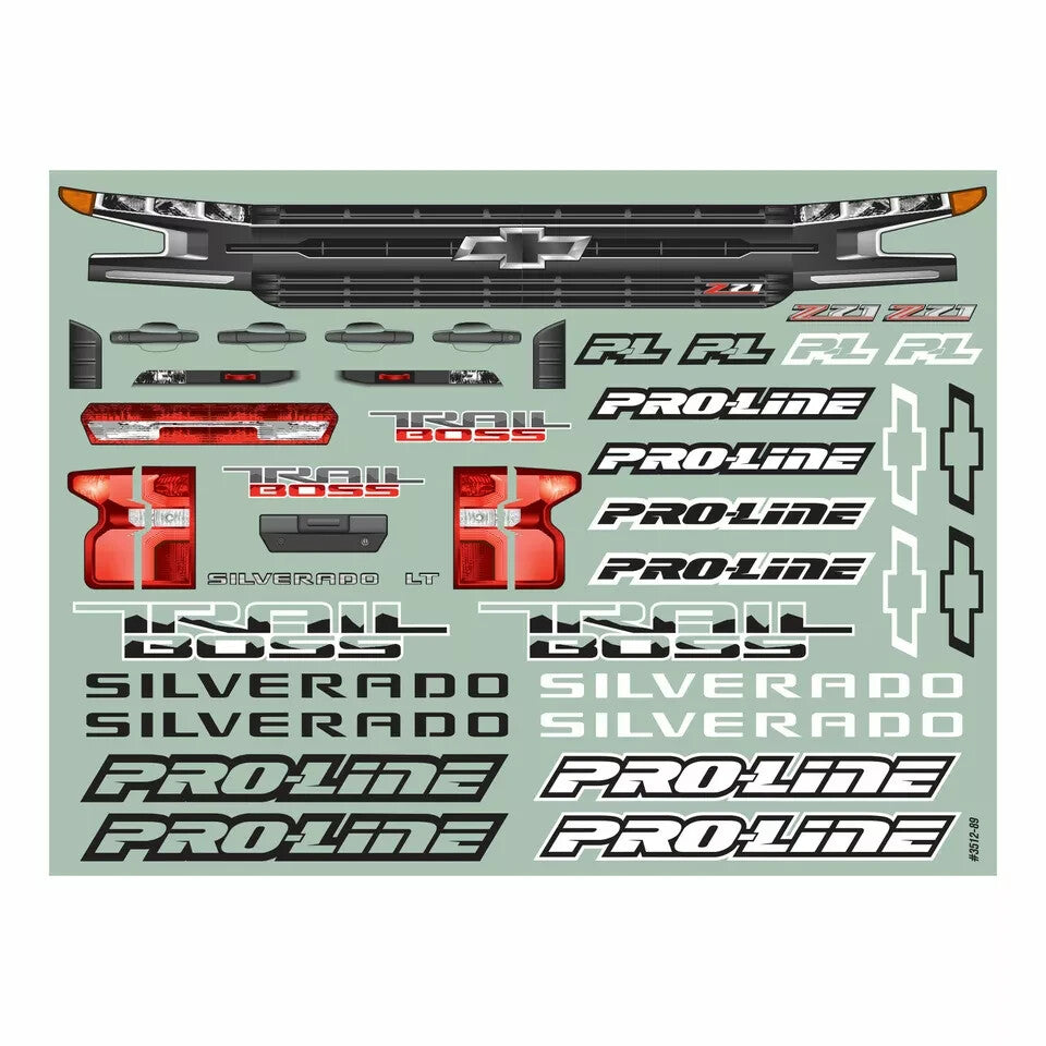 Pro-Line Proline Racing 2019 Chevy Silverado Z71 Trail Boss Body SLH PRO351200