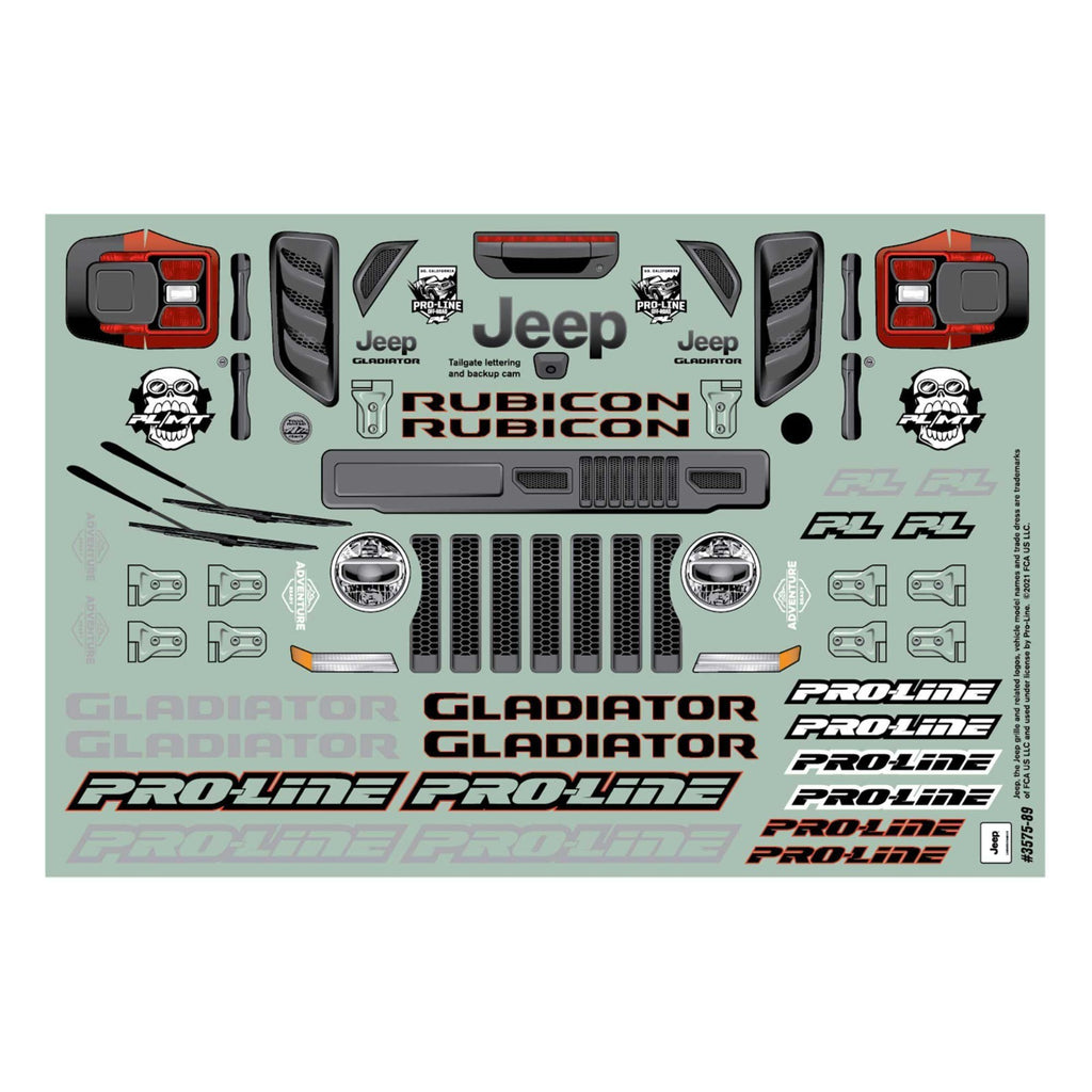 Pro-Line Racing 1/10 Jeep Gladiator Rubicon Clear Body Granite PRO357500