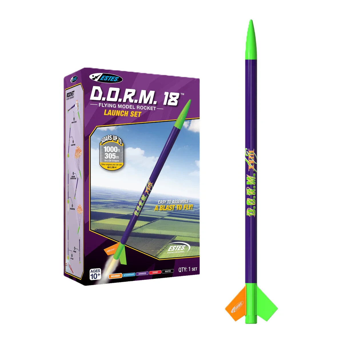 Estes D.O.R.M DORM Flying Model Rocket Launch Set EST3237 3237