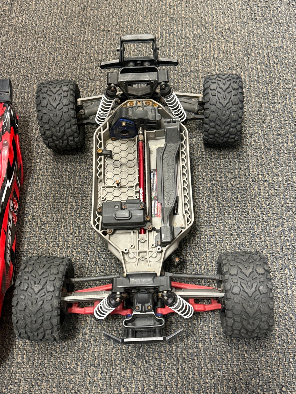 Traxxas Rustler 4WD 1/10 RC Stadium Truck Roller Chassis w/ Body and Wheels