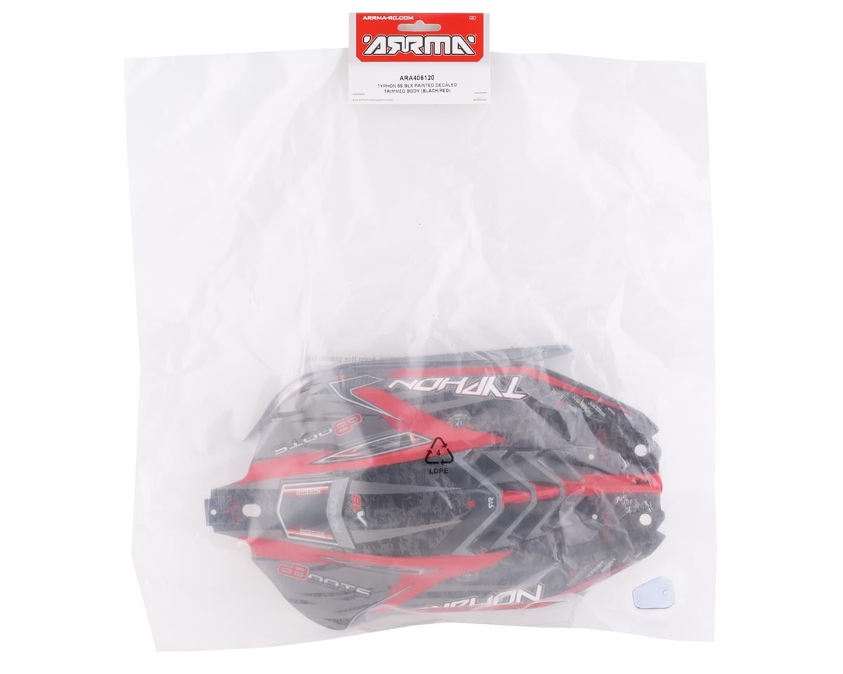 Arrma Typhon 6S BLX Pre-Painted RC Remote Control Buggy Body (Red) ARA406120