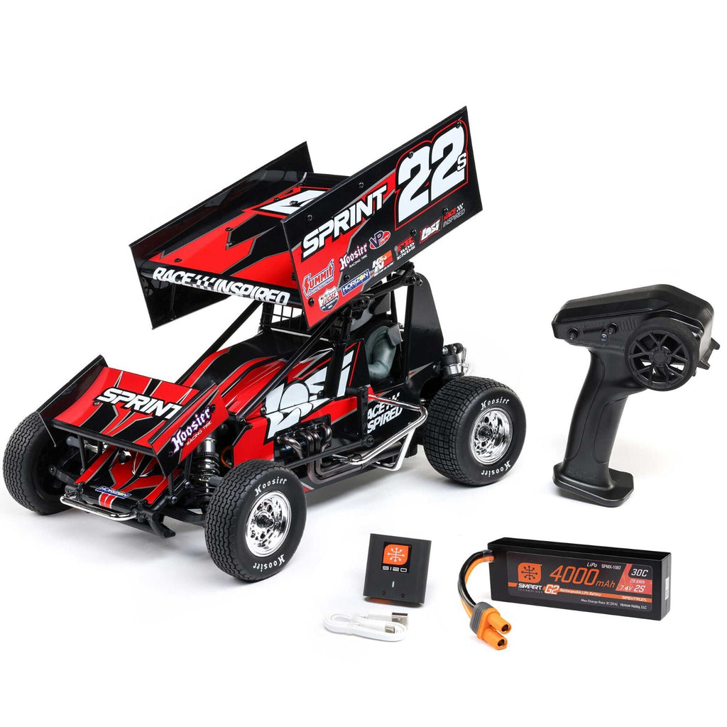 Losi 1/10 22S Sprint 2WD Brushless RTR With Battery & Charger, Red LOS-2359