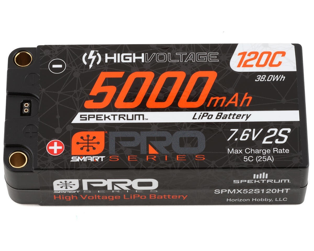 Spektrum RC 2S Hard Case LiPo 120C Shorty LiPo Battery 7.6V/5000mAh SPMX52S120HT