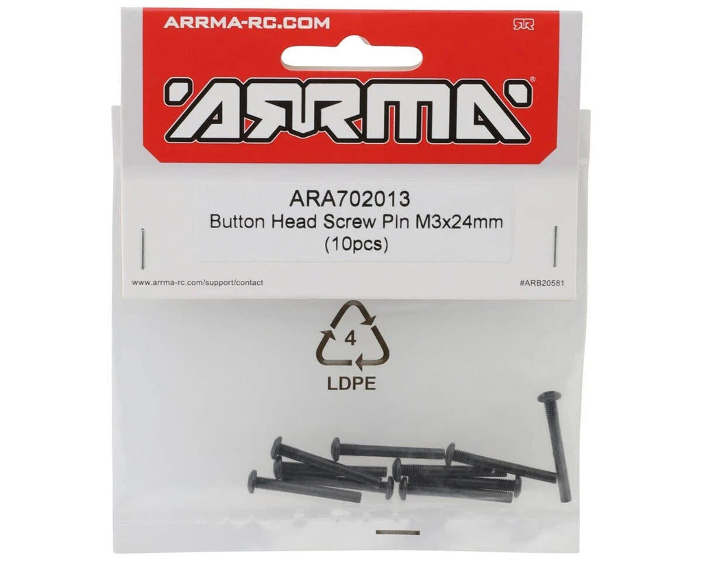 Arrma 702013 Button Head Screw Pin M3x24mm 10 pieces Granite / Typhon / Mojave
