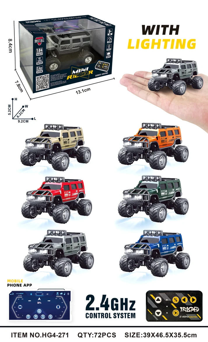 1:64 R/C Hummer RC Car With APP control HG4-271 Grey