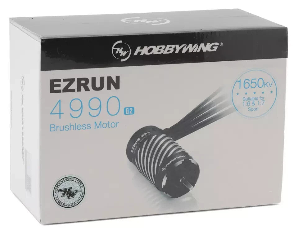 Hobbywing EZRUN 4990SD G2 4-Pole 1/6 Scale RC Sensored Brushless Motor 1650kV