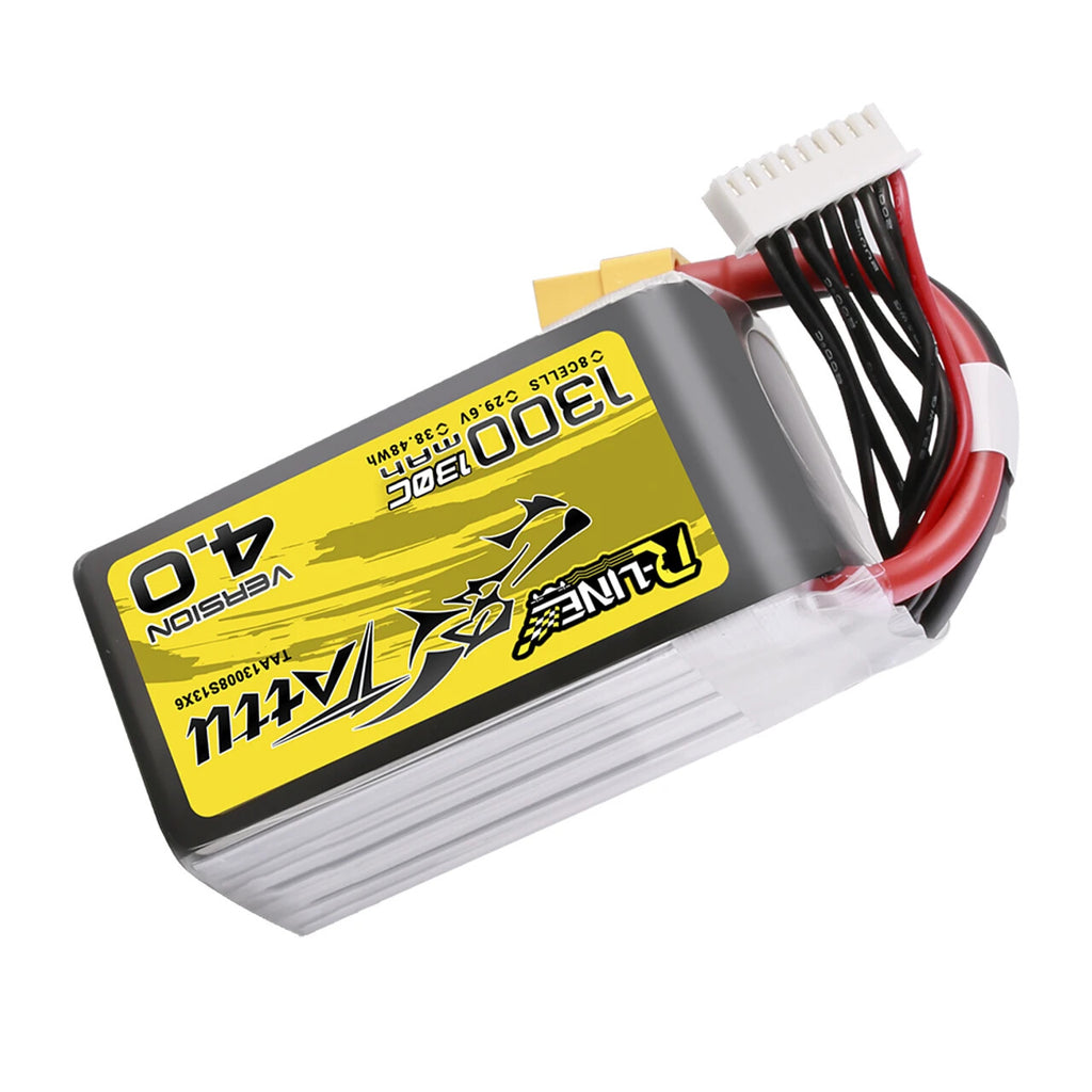 Tattu 1300mAh 8S 130C 29.6V R-Line Version 4.0 Lipo Battery Pack With XT60 Plug
