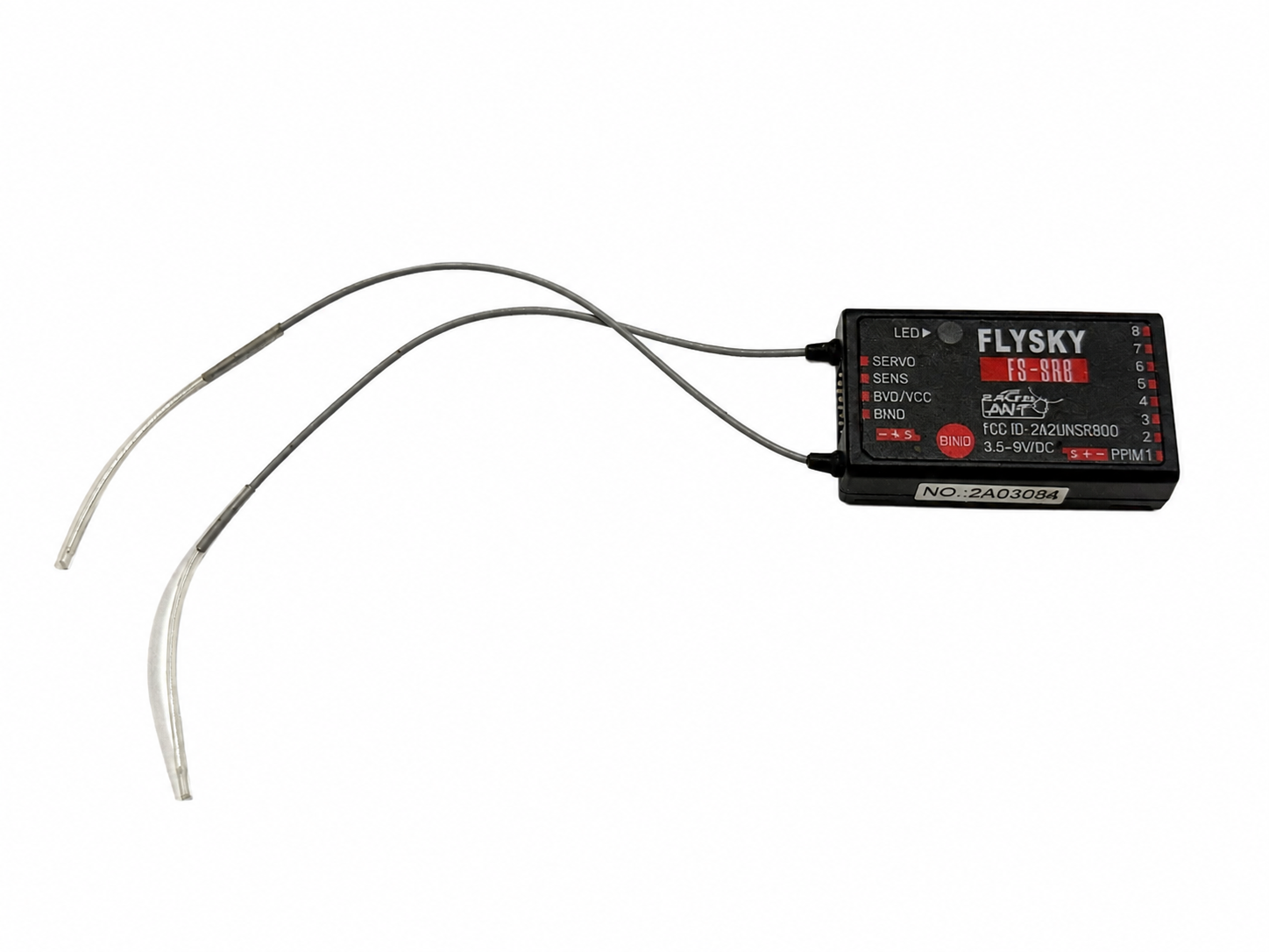Flysky SR8A ANT 2.4GHz RC Remote Control 8-Channel Airplane Receiver