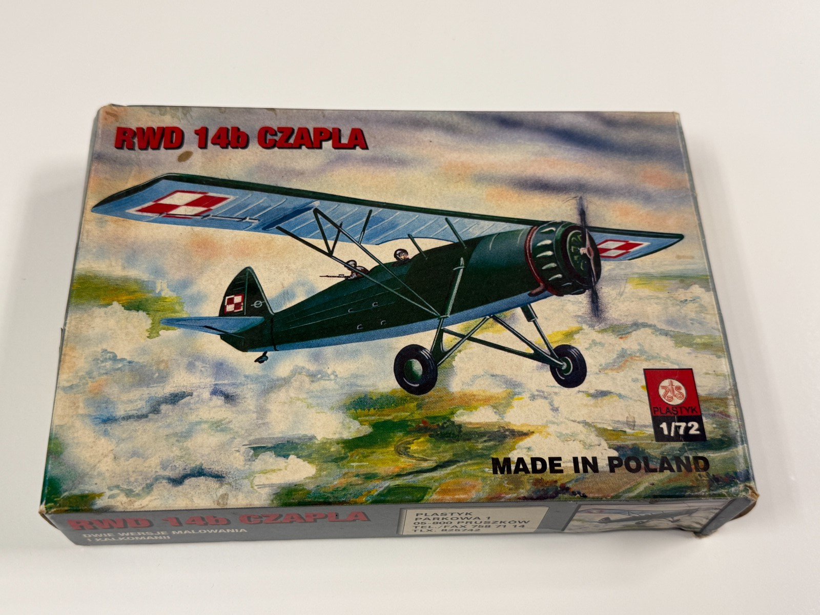 New RWD 14b Czapla 1/72 Scale Plastic Model Airplane Kit S-002