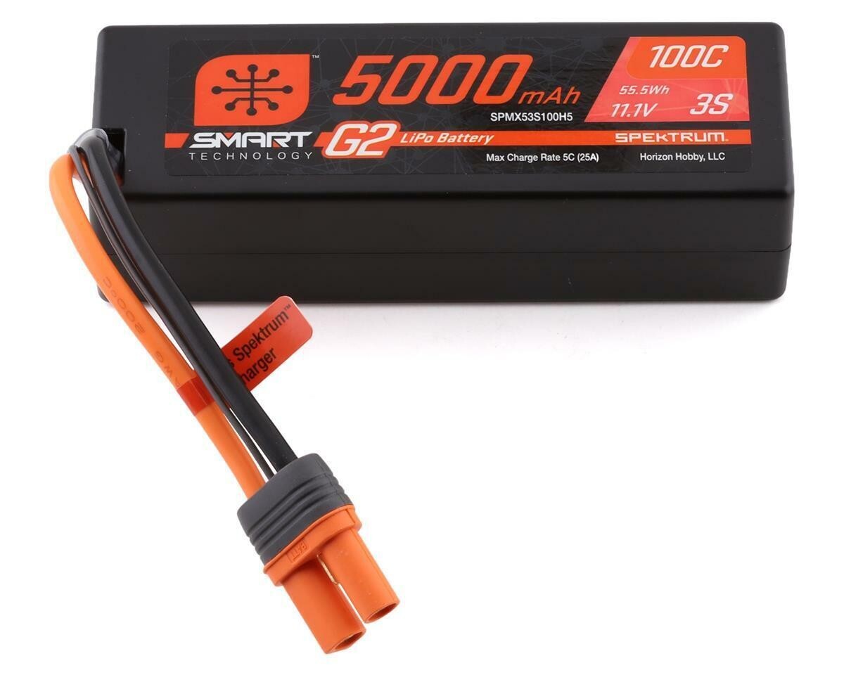 Spektrum RC 3S Smart G2 LiPo 100C Battery Pack 11.1V / 5000mAh SPMX53S100H5