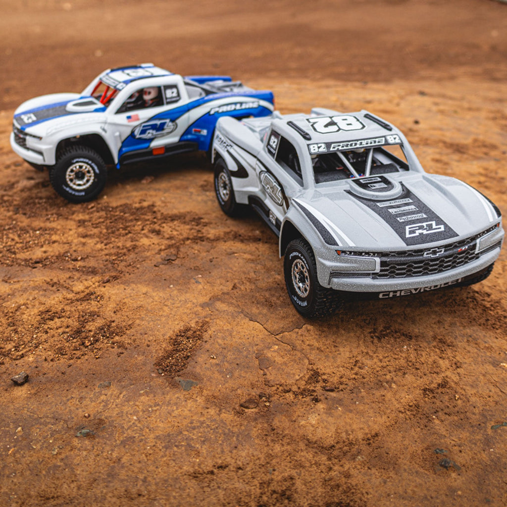 PRO367514 1/16 Scale PreCut 2019 Chevy Silverado Trophy Truck Gray Body : GROM