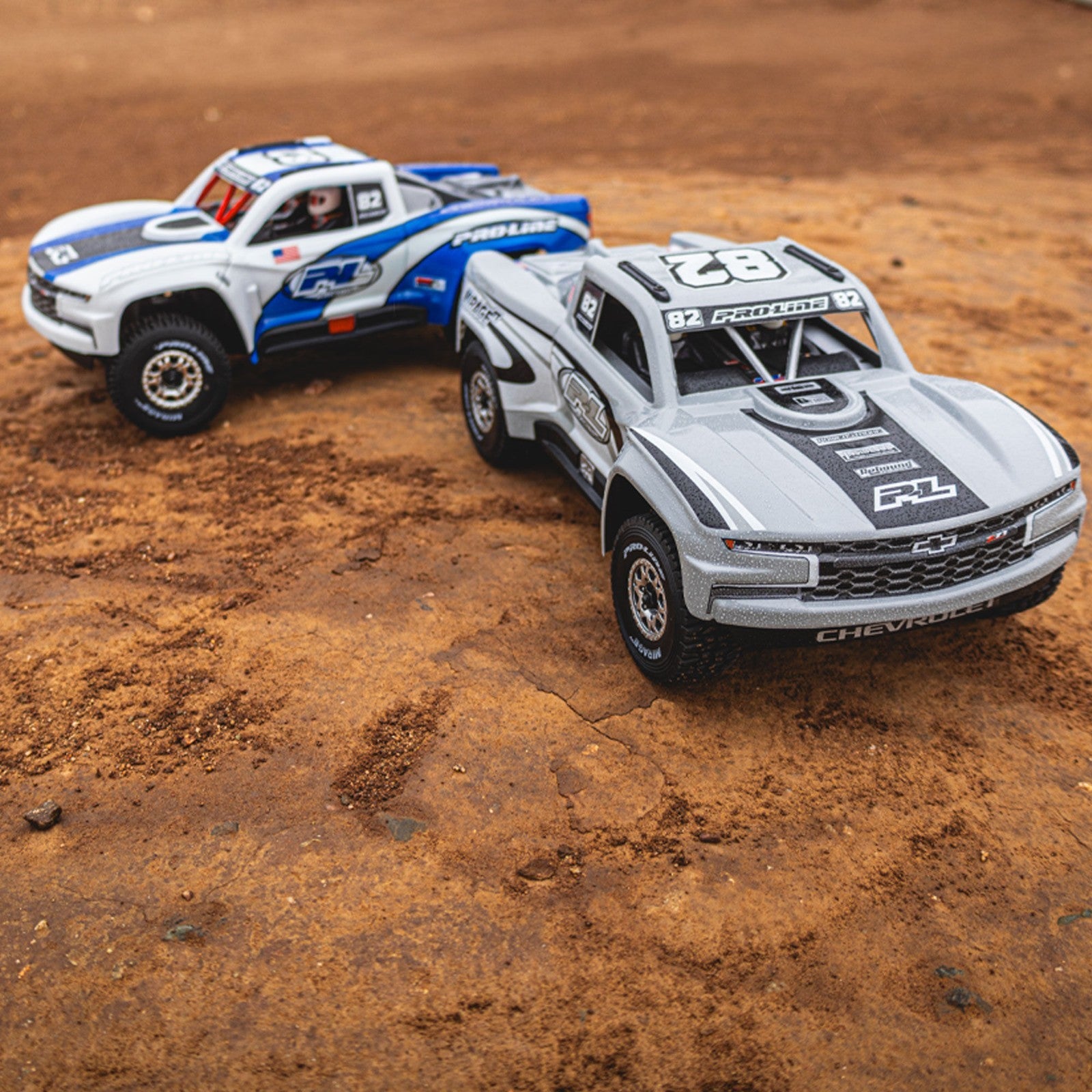 PRO367514 1/16 Scale PreCut 2019 Chevy Silverado Trophy Truck Gray Body : GROM