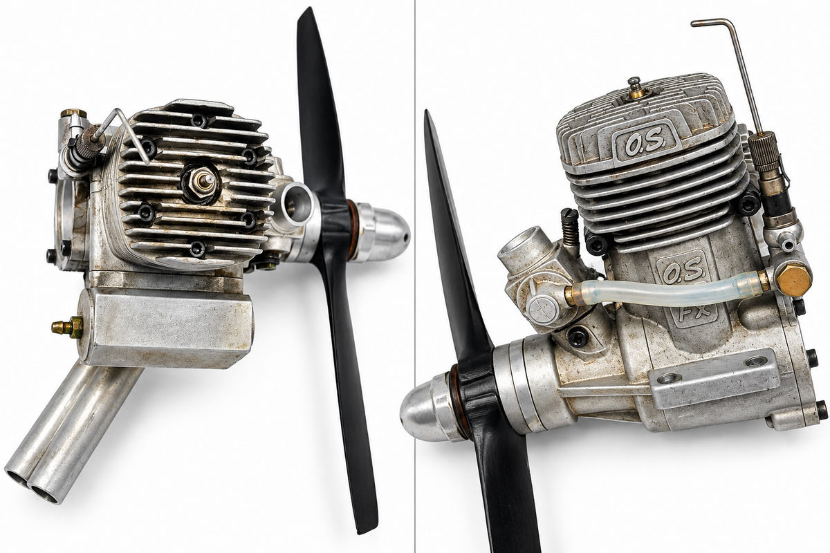 OS .61 61 FX Two Stroke RC Remote Control Airplane Nitro Airplane Engine w/ Pitt